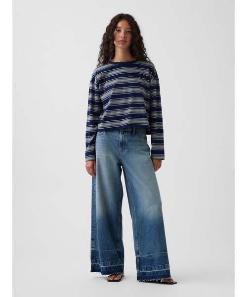 GAP(ギャップ)の「ミッドライズ ウルトラソフト バギーデニム(デニムパンツ・レディース・インディゴブルー・28/29/30/23/24/25/26/27)」の7枚目の写真