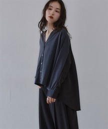 異素材使いＶネックカーディガン［Soiunique］