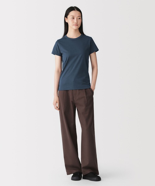 MUJI Labo(ムジラボ)の「婦人 リネン混半袖Tシャツ(Tシャツ/カットソー・レディース・ネイビー・M/L)」の4枚目の写真