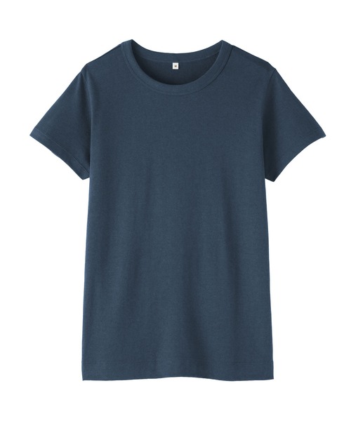 MUJI Labo(ムジラボ)の「婦人 リネン混半袖Tシャツ(Tシャツ/カットソー・レディース・ネイビー・M/L)」の2枚目の写真
