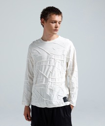 Y-3 PLEATED OVERSIZED LONG SLEEVE TEE