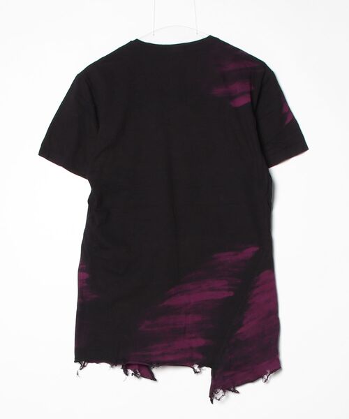 KMRii(ケムリ)の「KMRii/ケムリ/Black Shadow Slash Cut/SS(Tシャツ/カットソー・メンズ・パープル・2/1)」の2枚目の写真