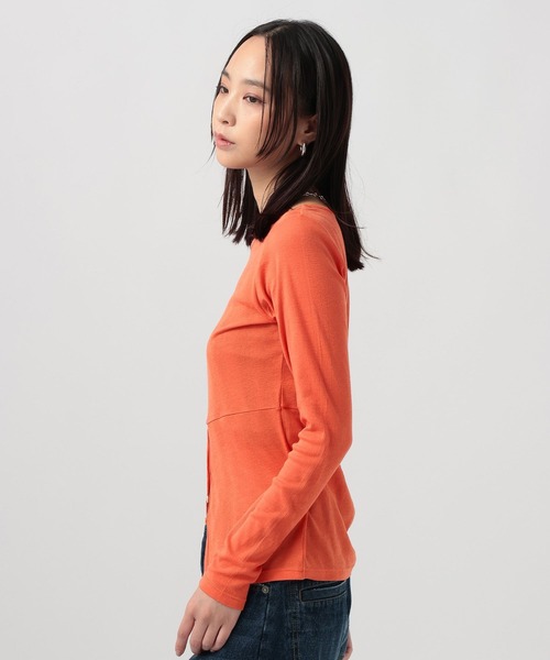 Robert P.Miller（ロバート ピー ミラー）の「[WEB限定]【miller】Light Prib layer PO（Tシャツ/カットソー・レディース・オフホワイト/ブラック/オレンジ・FREE）」の8枚目の写真
