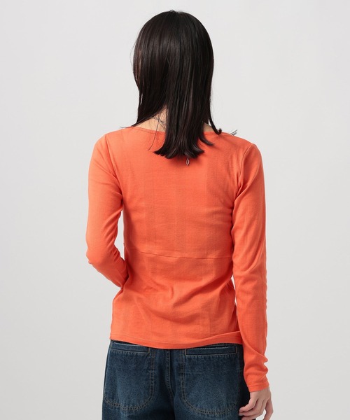 Robert P.Miller（ロバート ピー ミラー）の「[WEB限定]【miller】Light Prib layer PO（Tシャツ/カットソー・レディース・オフホワイト/ブラック/オレンジ・FREE）」の9枚目の写真