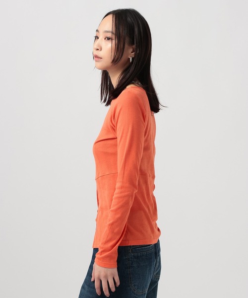 Robert P.Miller（ロバート ピー ミラー）の「[WEB限定]【miller】Light Prib layer PO（Tシャツ/カットソー・レディース・オフホワイト/ブラック/オレンジ・FREE）」の5枚目の写真