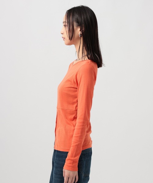 Robert P.Miller（ロバート ピー ミラー）の「[WEB限定]【miller】Light Prib layer PO（Tシャツ/カットソー・レディース・オフホワイト/ブラック/オレンジ・FREE）」の16枚目の写真