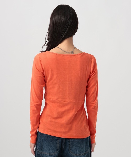 Robert P.Miller（ロバート ピー ミラー）の「[WEB限定]【miller】Light Prib layer PO（Tシャツ/カットソー・レディース・オフホワイト/ブラック/オレンジ・FREE）」の17枚目の写真