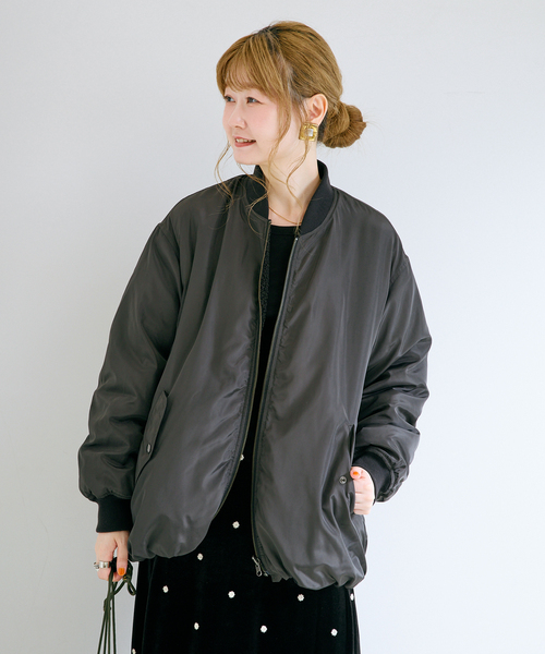 B.C STOCK(ベーセーストック)の「【WEB+一部店舗限定】リバーシブルMA-1ブルゾン(その他アウター・レディース・ベージュ/カーキ/ブラック・FREE)」の13枚目の写真