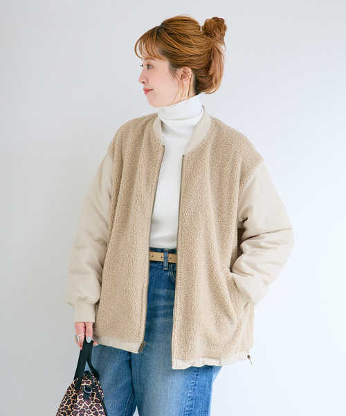 B.C STOCK(ベーセーストック)の「【WEB+一部店舗限定】リバーシブルMA-1ブルゾン(その他アウター・レディース・ベージュ/カーキ/ブラック・FREE)」の19枚目の写真