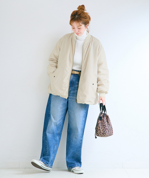 B.C STOCK(ベーセーストック)の「【WEB+一部店舗限定】リバーシブルMA-1ブルゾン(その他アウター・レディース・ベージュ/カーキ/ブラック・FREE)」の22枚目の写真