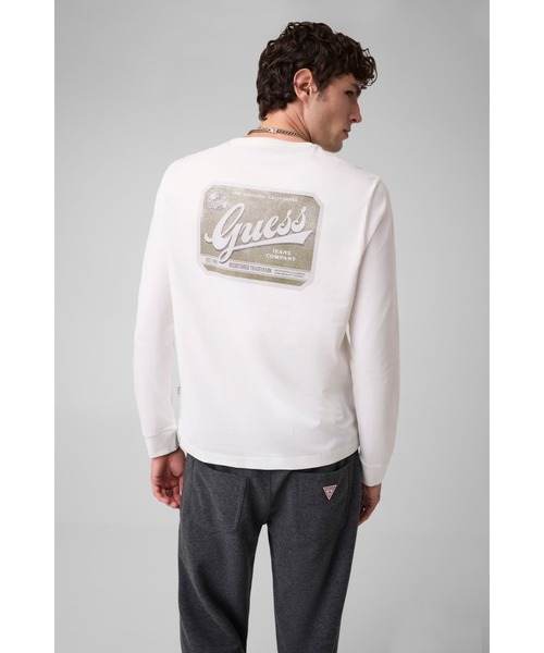 GUESS JEANS(ゲスジーンズ)の「GUESS JEANS Jean Co. LS Tee Tシャツ 長袖 ロンT(Tシャツ/カットソー・メンズ・ホワイト/ブラック・SMALL/X-LARGE/LARGE/MEDIUM)」の4枚目の写真