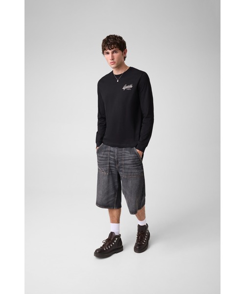 GUESS JEANS(ゲスジーンズ)の「GUESS JEANS Jean Co. LS Tee Tシャツ 長袖 ロンT(Tシャツ/カットソー・メンズ・ホワイト/ブラック・SMALL/X-LARGE/LARGE/MEDIUM)」の8枚目の写真