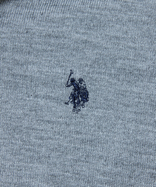 U.S. POLO ASSN.(ユーエスポロアッスン)の「U.S. POLO ASSN. × PUBLUX/ユーエスポロアッスン 別注 スウェットライク ワンポイント 刺繍 ポロ ニット プルオーバー 限定展開(ニット/セーター・メンズ・ブラック/ライトグレー/ブラウン/ネイビー/チャコールグレー/その他・LARGE/MEDIUM/SMALL)」の8枚目の写真