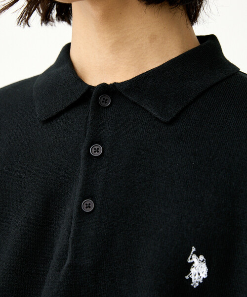U.S. POLO ASSN.(ユーエスポロアッスン)の「U.S. POLO ASSN. × PUBLUX/ユーエスポロアッスン 別注 スウェットライク ワンポイント 刺繍 ポロ ニット プルオーバー 限定展開(ニット/セーター・メンズ・ブラック/ライトグレー/ブラウン/ネイビー/チャコールグレー/その他・LARGE/MEDIUM/SMALL)」の20枚目の写真