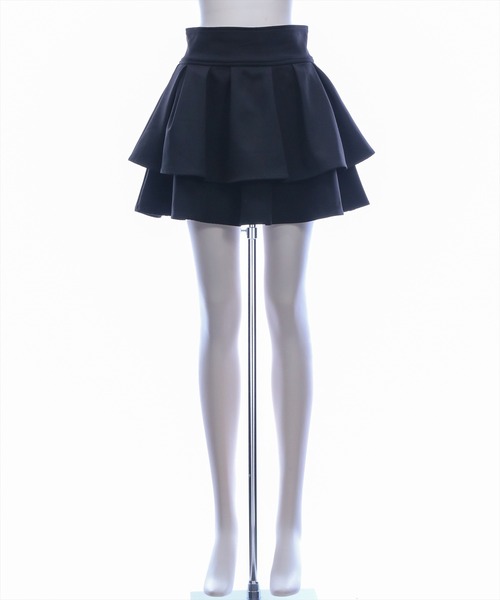 clear（クリア）の「インパン付2段フリルティアードミニスカート［骨格ウェーブ／フェミニン／ガーリー］（スカート・レディース・ブラウン/アイボリー/ブラック/グレイッシュベージュ・F）」の21枚目の写真