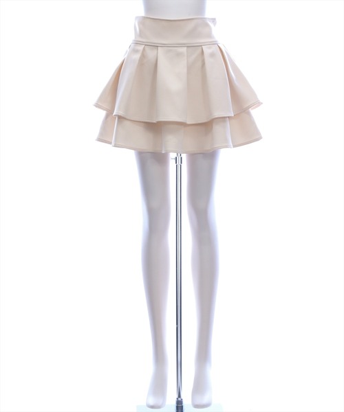 clear（クリア）の「インパン付2段フリルティアードミニスカート［骨格ウェーブ／フェミニン／ガーリー］（スカート・レディース・ブラウン/アイボリー/ブラック/グレイッシュベージュ・F）」の20枚目の写真