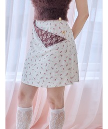Lace lined mini skirt / レースライナーミニスカート