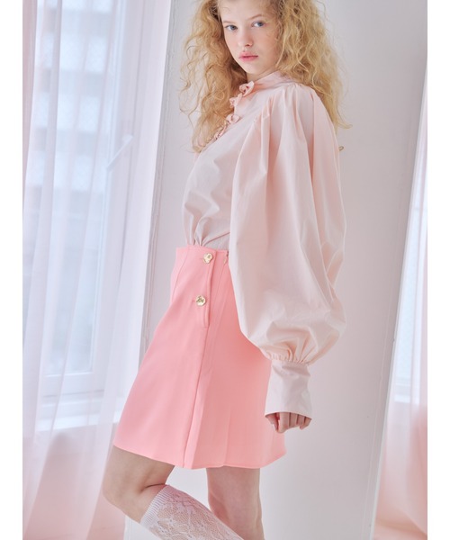 etre loin(エトルワン)の「Lace lined mini skirt / レースライナーミニスカート(スカート・レディース・ホワイト/ブラック/ピンク・M)」の3枚目の写真