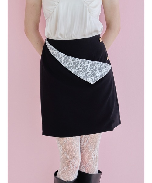 etre loin(エトルワン)の「Lace lined mini skirt / レースライナーミニスカート(スカート・レディース・ホワイト/ブラック/ピンク・M)」の17枚目の写真