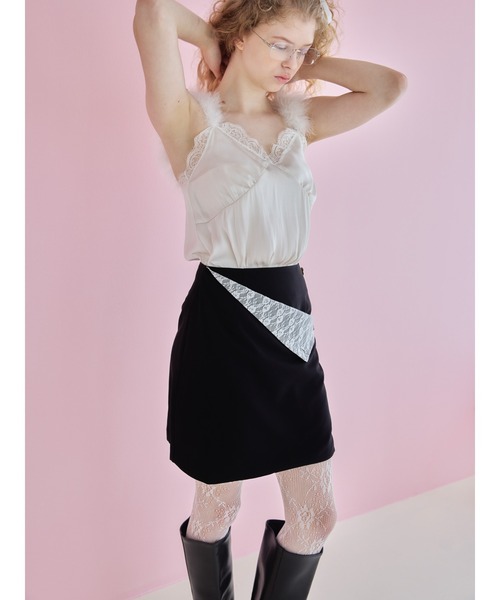 etre loin(エトルワン)の「Lace lined mini skirt / レースライナーミニスカート(スカート・レディース・ホワイト/ブラック/ピンク・M)」の19枚目の写真