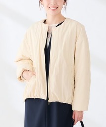 ノーカラー 中綿 ジャケット