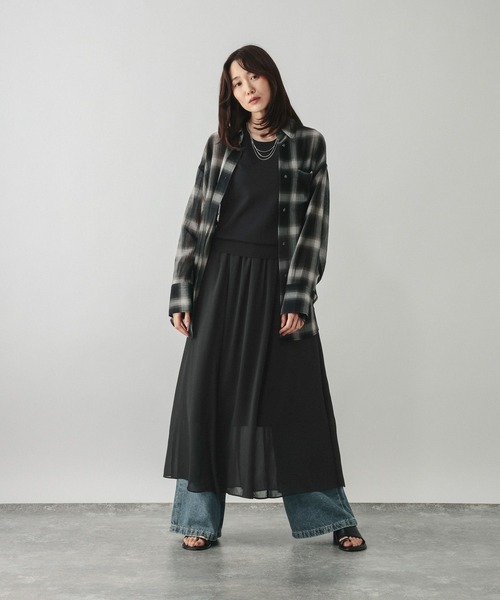 GLOBAL WORK(グローバルワーク)の「ドッキングノースリーブワンピース/1056955(ワンピース・レディース・ブラック/ブラック系その他・FREE)」の15枚目の写真