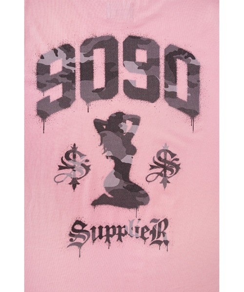 SUPPLIER(サプライヤー)の「Tシャツ|9090 x SUPPLIER Camouflage Sexy Logo Tee|SUPPLIER(Tシャツ/カットソー・メンズ・ブラック/ピンク・SMALL/MEDIUM/LARGE)」の14枚目の写真