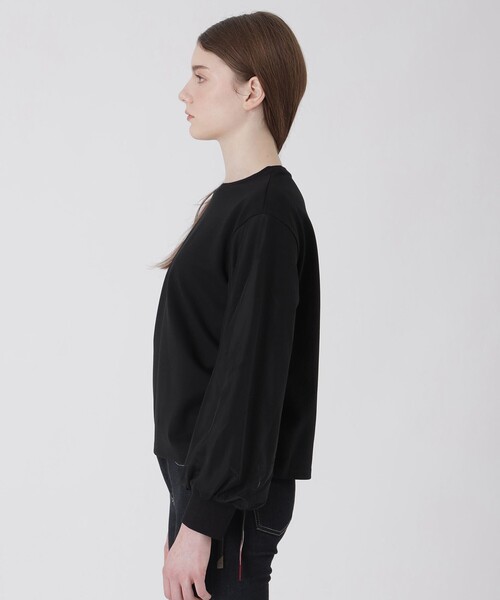 BLUE LABEL CRESTBRIDGE(ブルーレーベルクレストブリッジ)の「チュールスリーブコンビトップス(Tシャツ/カットソー・レディース・ブラック/ホワイト・38)」の13枚目の写真