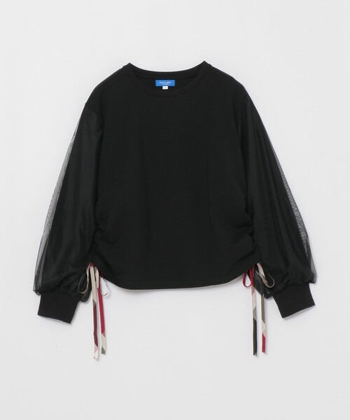 BLUE LABEL CRESTBRIDGE(ブルーレーベルクレストブリッジ)の「チュールスリーブコンビトップス(Tシャツ/カットソー・レディース・ブラック/ホワイト・38)」の18枚目の写真