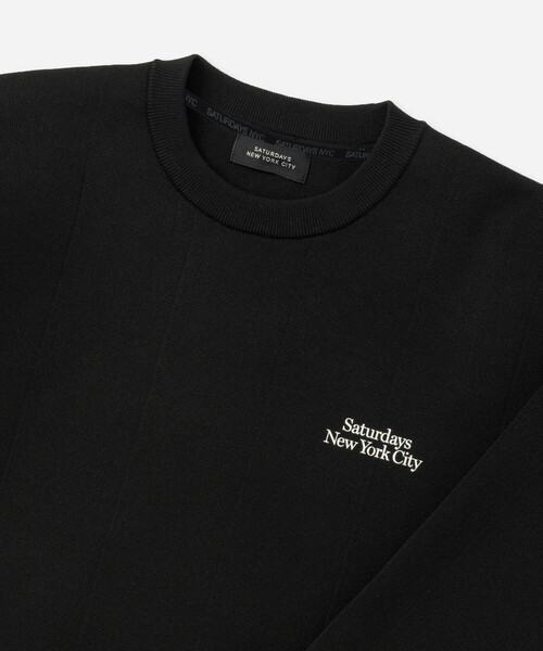 Saturdays Golf(サタデーズゴルフ)の「Jacquard Stripe Crewneck Knit(ニット/セーター・メンズ・ホワイト/ブラック/ネイビー・M/L/S)」の20枚目の写真