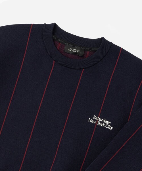 Saturdays Golf(サタデーズゴルフ)の「Jacquard Stripe Crewneck Knit(ニット/セーター・メンズ・ホワイト/ブラック/ネイビー・M/L/S)」の22枚目の写真