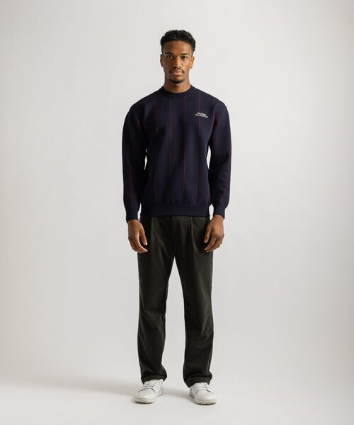 Saturdays Golf(サタデーズゴルフ)の「Jacquard Stripe Crewneck Knit(ニット/セーター・メンズ・ホワイト/ブラック/ネイビー・M/L/S)」の7枚目の写真