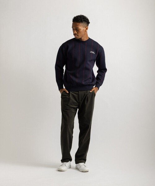 Saturdays Golf(サタデーズゴルフ)の「Jacquard Stripe Crewneck Knit(ニット/セーター・メンズ・ホワイト/ブラック/ネイビー・M/L/S)」の14枚目の写真