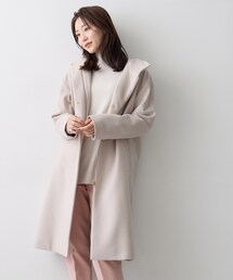 ウールカシミヤフーディコート