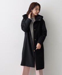 ウールカシミヤフーディコート