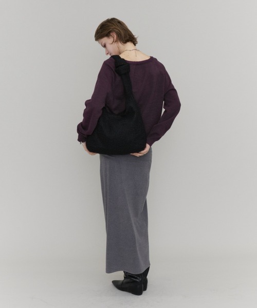 Rohwel(ローウェル)の「V-Neck Henley Knit / Vネックヘンリーニット(ニット/セーター・レディース・グリーン/ブラック/パープル・FREE)」の12枚目の写真