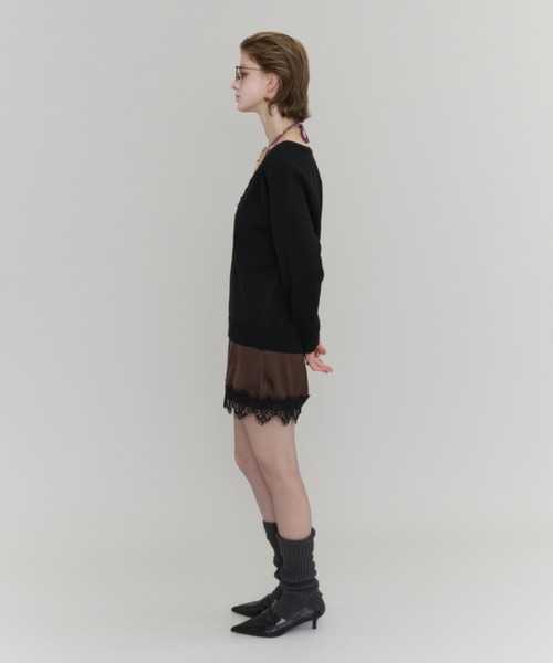 Rohwel(ローウェル)の「V-Neck Henley Knit / Vネックヘンリーニット(ニット/セーター・レディース・グリーン/ブラック/パープル・FREE)」の22枚目の写真