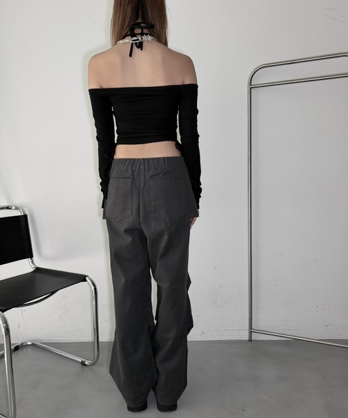 Y2K SYNAPSE FACTORY(ワイツーケー シナプスファクトリー)の「【ラップ】ピンタックパンツ(その他パンツ・レディース・ダークグレー・FREE)」の7枚目の写真