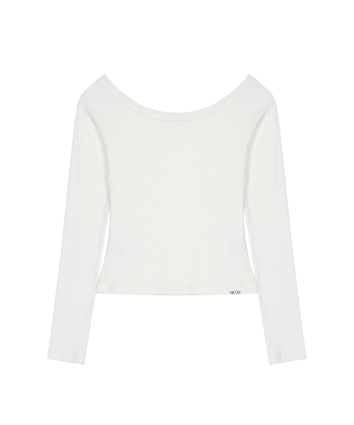 NICK&NICOLE（ニックアンドニコール）の「オフショルダー長袖トップ アイボリー（Tシャツ/カットソー・レディース・アイボリー・FREE）」の4枚目の写真