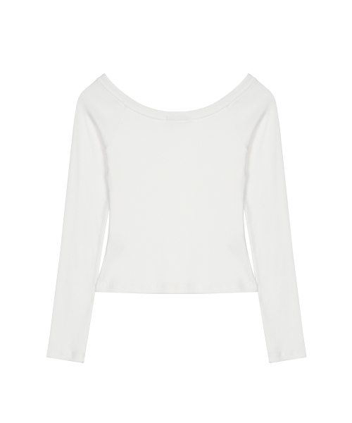 NICK&NICOLE（ニックアンドニコール）の「オフショルダー長袖トップ アイボリー（Tシャツ/カットソー・レディース・アイボリー・FREE）」の5枚目の写真