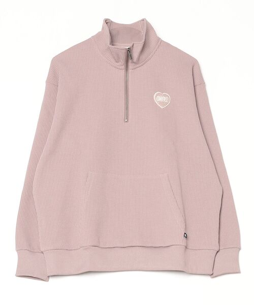 CONVERSE（コンバース）の「コンバース CONVERSE シンセティックワッフル クルートップ L（その他トップス・レディース・ベージュ/チャコールグレー/スモークピンク/アイボリー・S/M/L）」の4枚目の写真