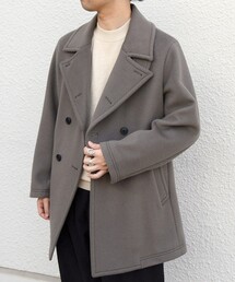ウール ビーバー ダブル Pコート◆