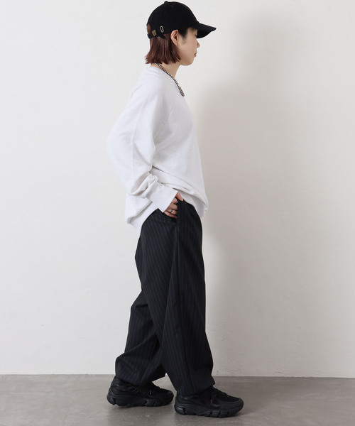 JOURNAL STANDARD LUXE（ジャーナルスタンダード　ラックス）の「クリアTR ヘムイージーパンツ（その他パンツ・レディース・グレー/チャコールグレー/ブラック・FREE）」の11枚目の写真