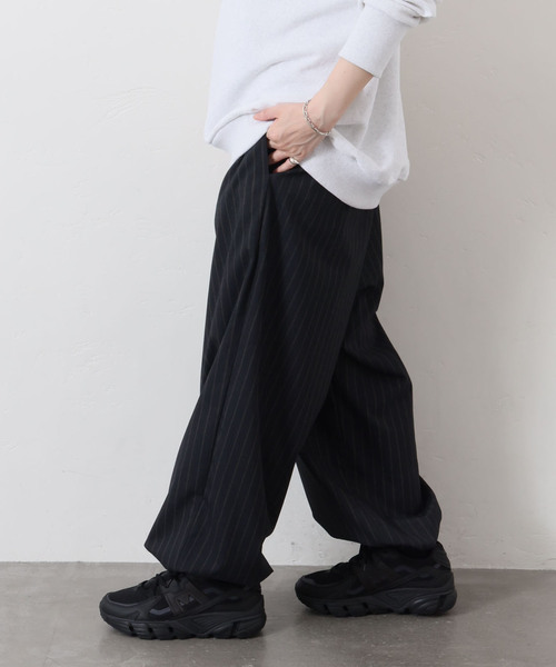 JOURNAL STANDARD LUXE（ジャーナルスタンダード　ラックス）の「クリアTR ヘムイージーパンツ（その他パンツ・レディース・グレー/チャコールグレー/ブラック・FREE）」の4枚目の写真