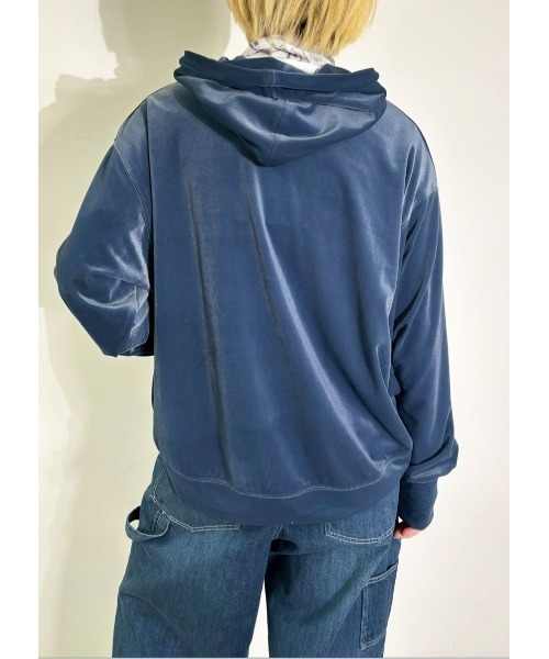 MIDVEIN(ミッドヴェイン)の「rich velours hoodie(パーカー・レディース・グレー/ブルー/ブラック/ベージュ・FREE)」の16枚目の写真