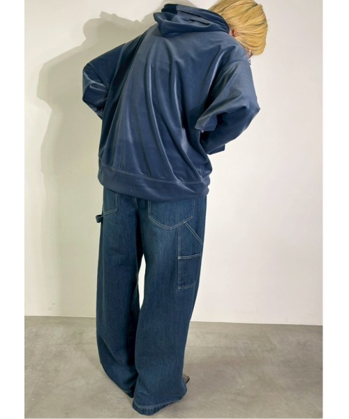 MIDVEIN(ミッドヴェイン)の「rich velours hoodie(パーカー・レディース・グレー/ブルー/ブラック/ベージュ・FREE)」の17枚目の写真