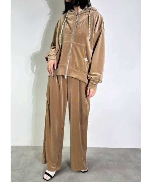 MIDVEIN(ミッドヴェイン)の「rich velours hoodie(パーカー・レディース・グレー/ブルー/ブラック/ベージュ・FREE)」の20枚目の写真