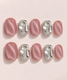 KONVINI（コンビニ）の「【not a nail】水光マグネットデザイン　ネイルチップ ノットアネイル　ショートスクエア　スクエアオフ（ネイルシール/ネイルチップ）」