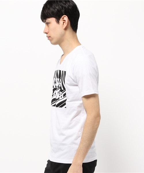 VENCEEXCHANGE（ヴァンスエクスチェンジ）の「ストライプBOX半袖T       （Tシャツ/カットソー・メンズ・オフホワイト/ブラック・LARGE/MEDIUM/SMALL）」の3枚目の写真