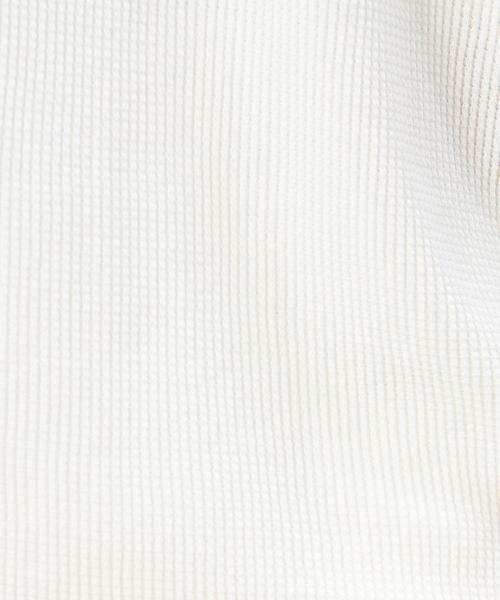 green label relaxing(グリーンレーベルリラクシング)の「CF ワッフル VN SSL PO カットソー◆(Tシャツ/カットソー・レディース・オフホワイト/グレー/ダークグリーン・FREE)」の13枚目の写真